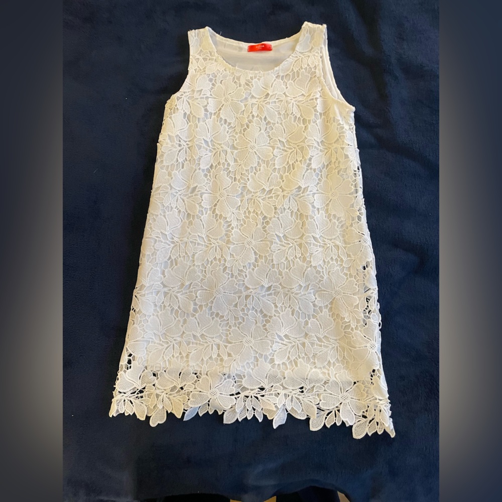 Aqua girls white dress